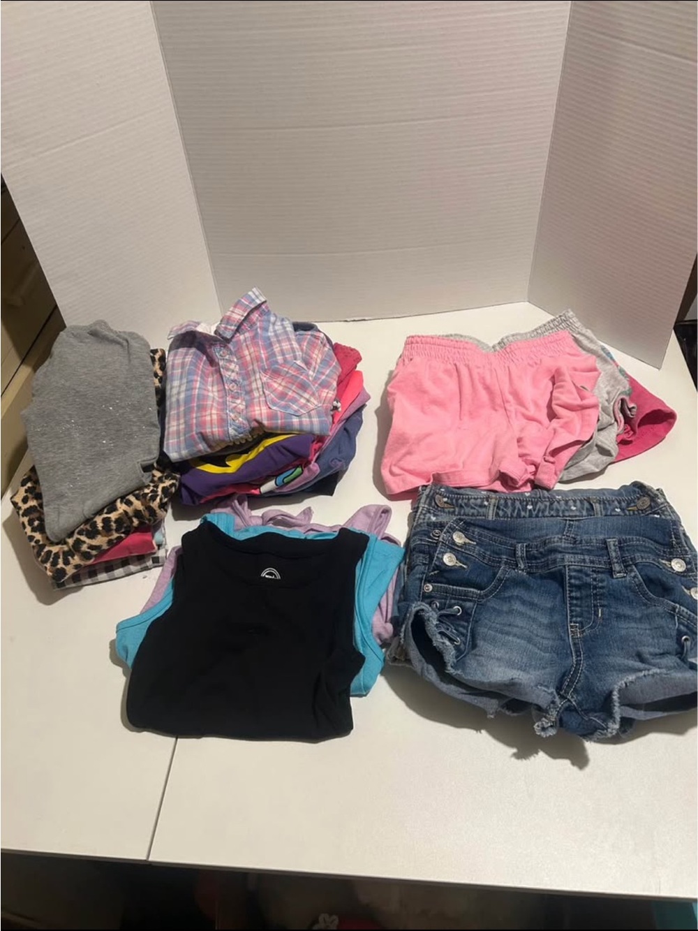 Kids Mixed Clothing Bundle - Pink, Blue, Black, Denim